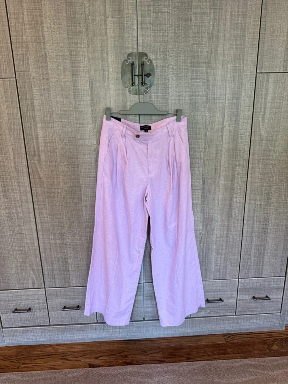 Banana Republic Linen Blend Wide Leg Pleated Trousers